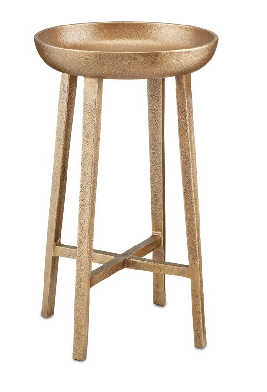 Currey and Company Tomas Small Antique Brass Table 4000-0126