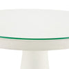 Currey and Company Tondo White Accent Table 4000-0144