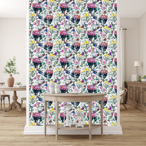 Protea with Wildflowers Wallpaper