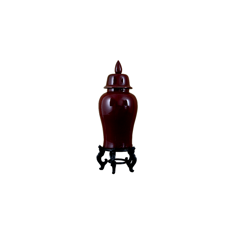 Lovecup Oxblood Red Ginger Jar 33" Height L011
