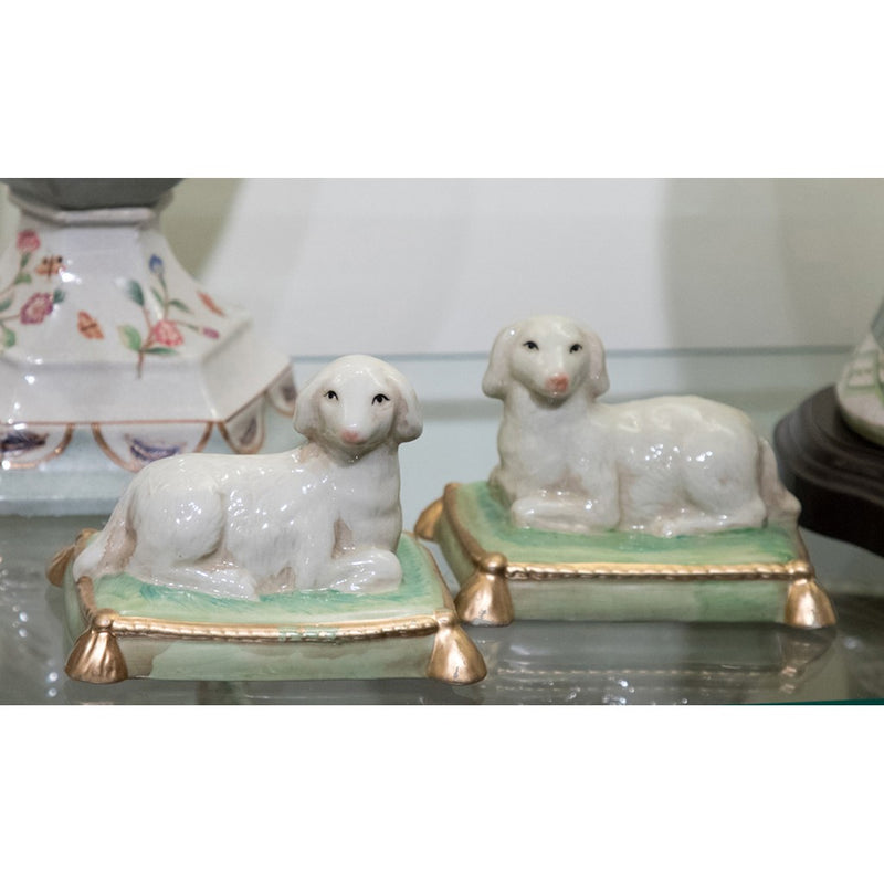 Pair Of Sheep Staffordshire Reproduction