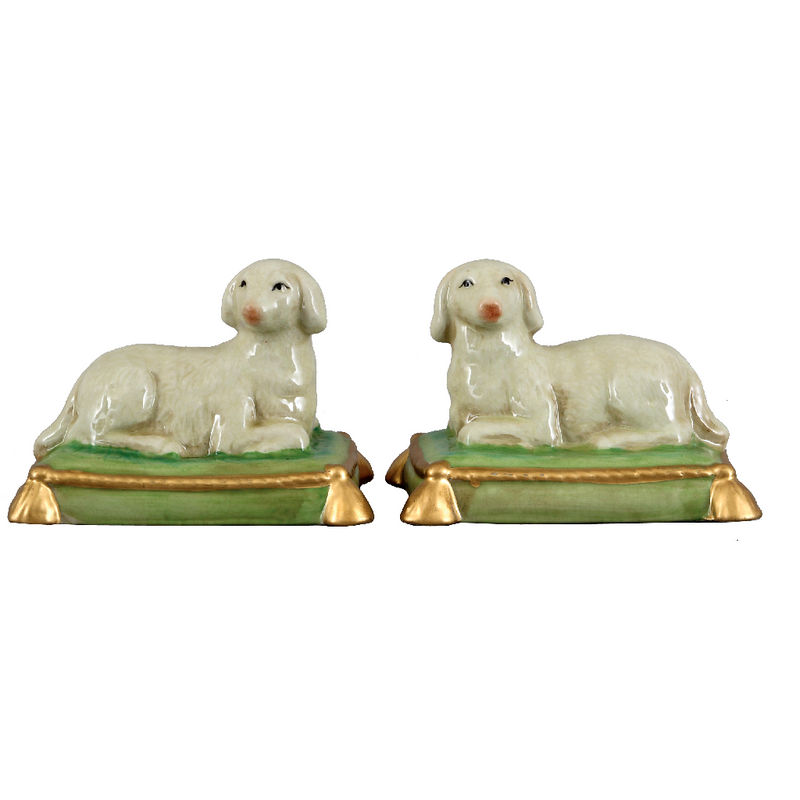 Staffordshire Reproduction Pair of Sheep L230