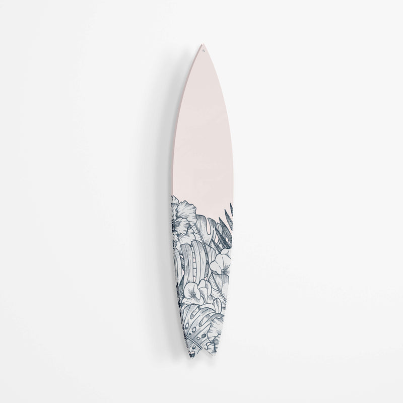 Retro Palm Vintage Acrylic Surfboard Wall Art
