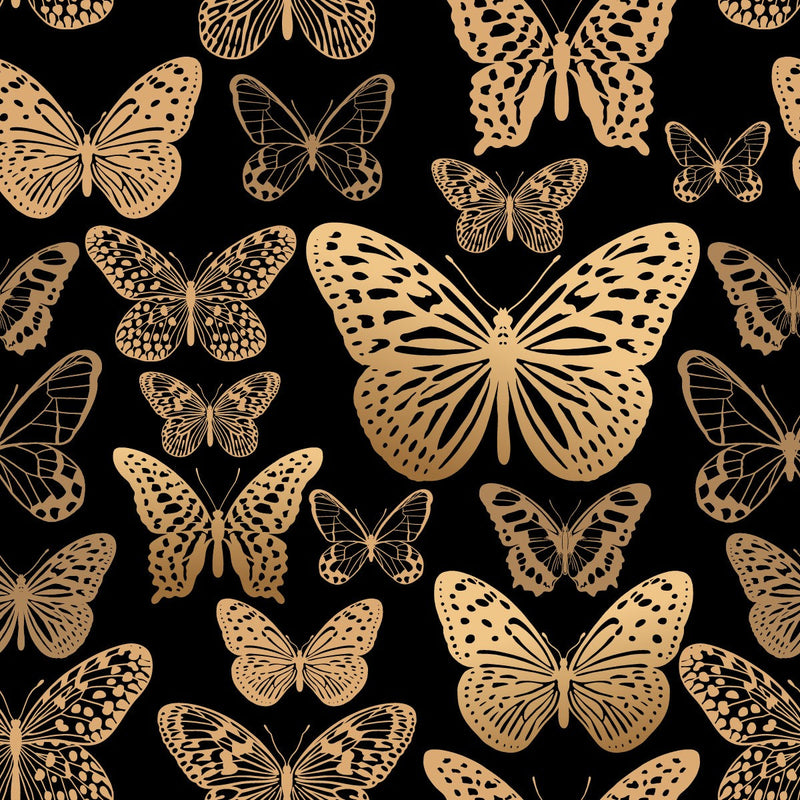 Gold Butterflies Wallpaper –