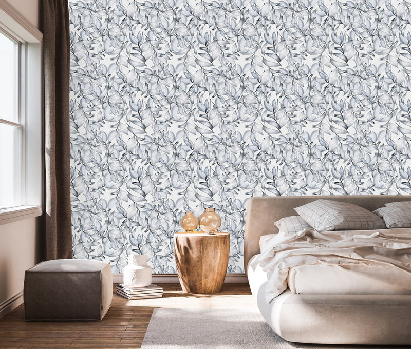 Modish Light Leaves Wallpaper Fashionable