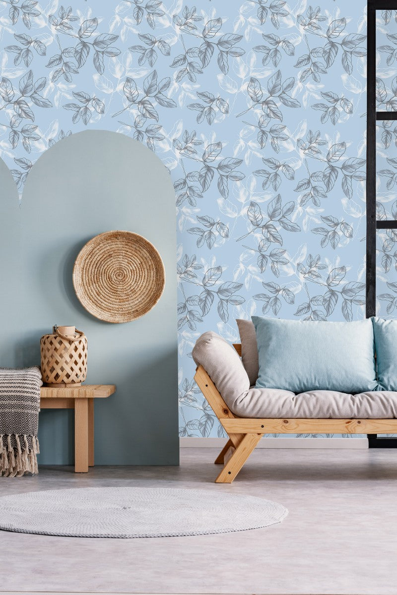 Contemporary Leaves Wallpaper Fashionable