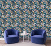 Blue Ethnic Pattern Wallpaper