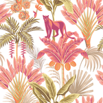 Pink Palms Pattern Wallpaper