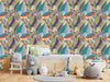 Contemporary Brightly Leaves Wallpaper Chic
