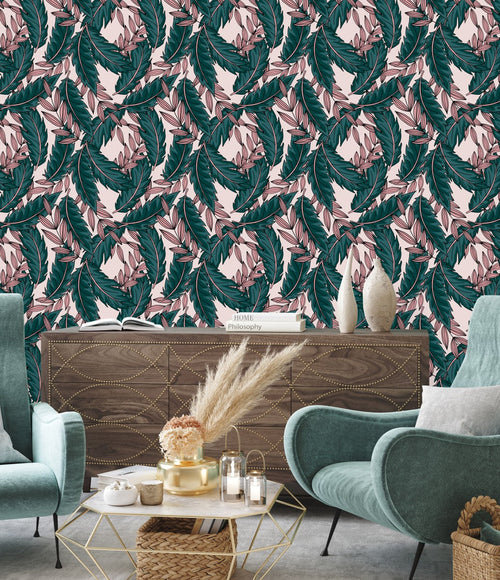 Hand Drawn Palm Leaves Wallpaper
