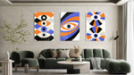 Eyes Pattern Set of 3 Prints Modern Wall Art Modern Artwork