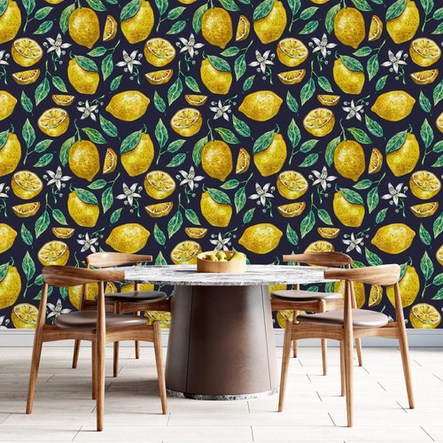 Modish Lemons Wallpaper Fashionable