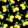 Contemporary Black Wallpaper with Lemons Vogue