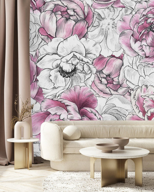 Pink and White Wallpaper