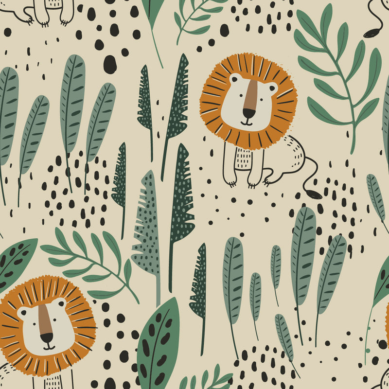 Voguish Lions Wallpaper Chic