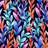 Fashionable Dark Wallpaper with Multicolored Leaves Smart