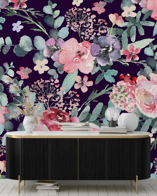 Watercolored Flowers Wallpaper