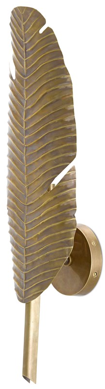 Currey and Company Tropical Leaf Wall Sconce  5000-0127