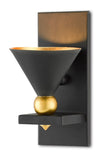 Currey and Company Moderne Black Wall Sconce 5000-0185