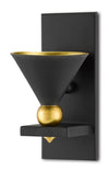 Currey and Company Moderne Black Wall Sconce 5000-0185