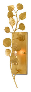 Currey and Company Golden Eucalyptus Wall Sconce 5000-0189