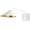 Currey and Company Serpa Single White Wall Sconce 5000-0205