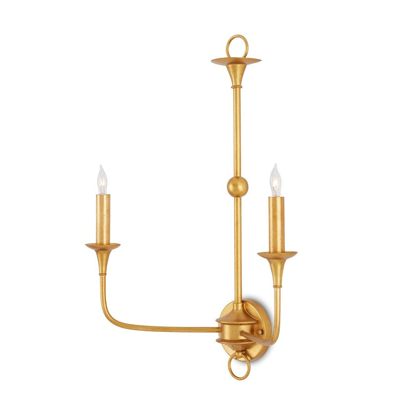 Currey and Company Nottaway Gold Large Wall Sconce 5000-0214