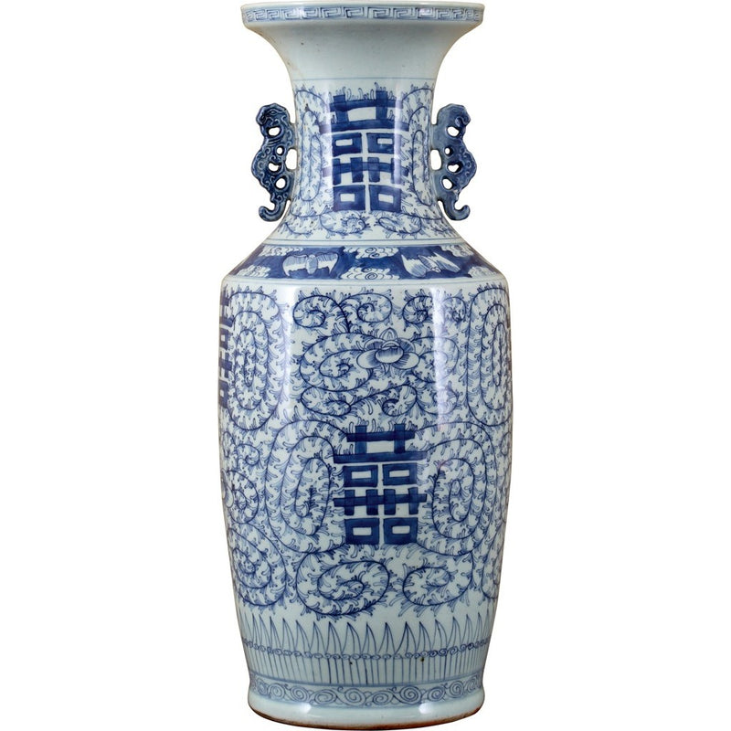 Lovecup Blue And White Porcelain Vase Double Happiness L108