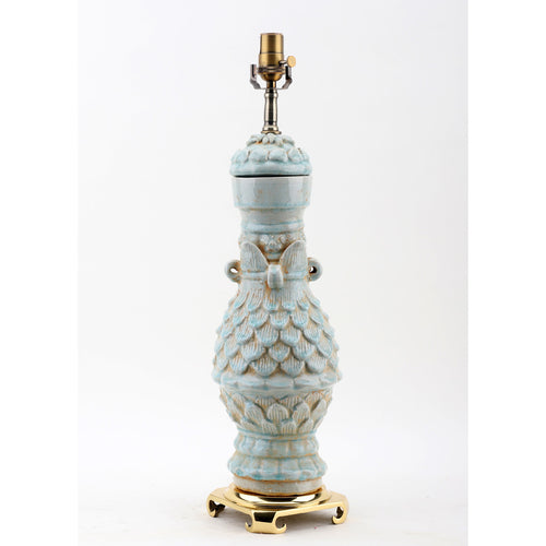 Lovecup Celadon Lotus Petal Vase Table Lamp L109