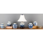 Lovecup Madison Blue and White Bulb Jar Table Lamp L201