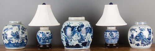 Lovecup Blue and White Bulb Jar Porcelain Aria Table Lamp L204 BRAND NEW!