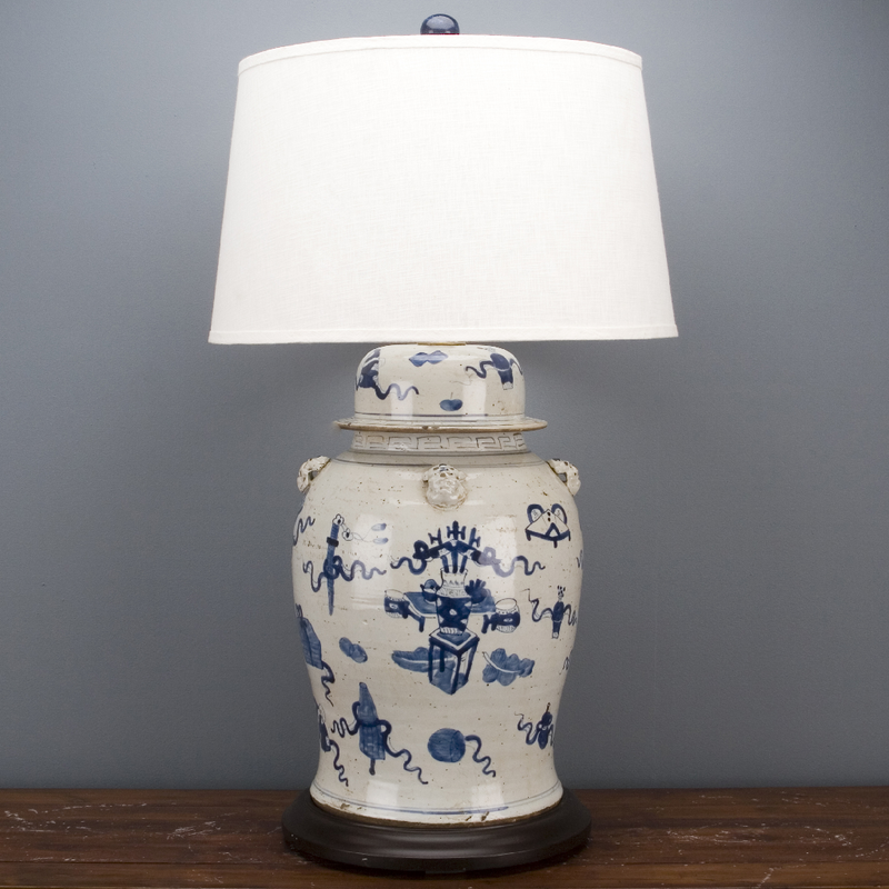 Lovecup Blue and White Garden Table Lamp L248