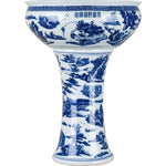Lovecup BLUE AND WHITE BASIN WITH PORCELAIN BASE(2 PIECES) L294
