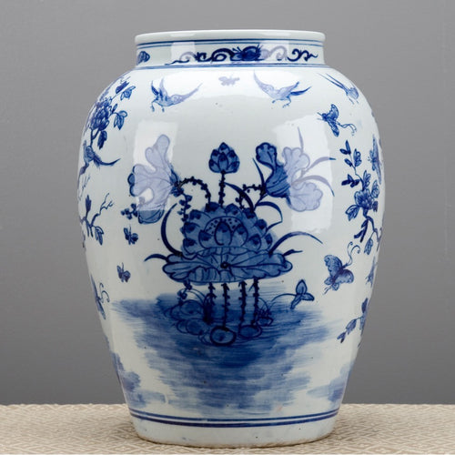 Lovecup BLUE AND WHITE FLORAL Porcelain Vase L327