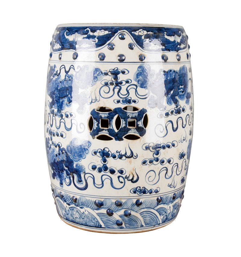 Lovecup Blue and White Porcelain Garden Stool L328