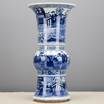 Lovecup Blue And White Flower Porcelain Vase L567