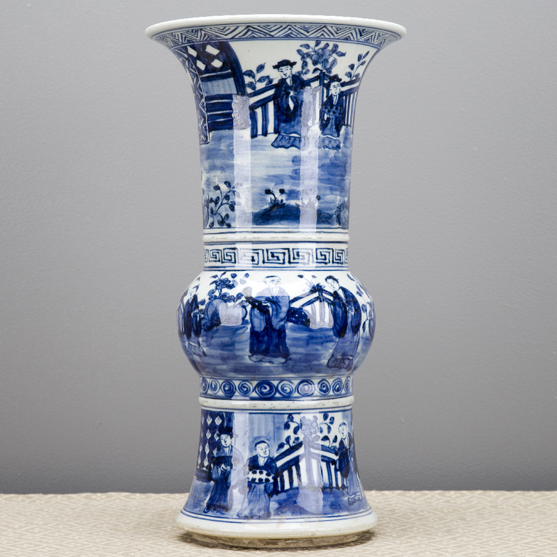 Lovecup Blue And White Flower Porcelain Vase L567
