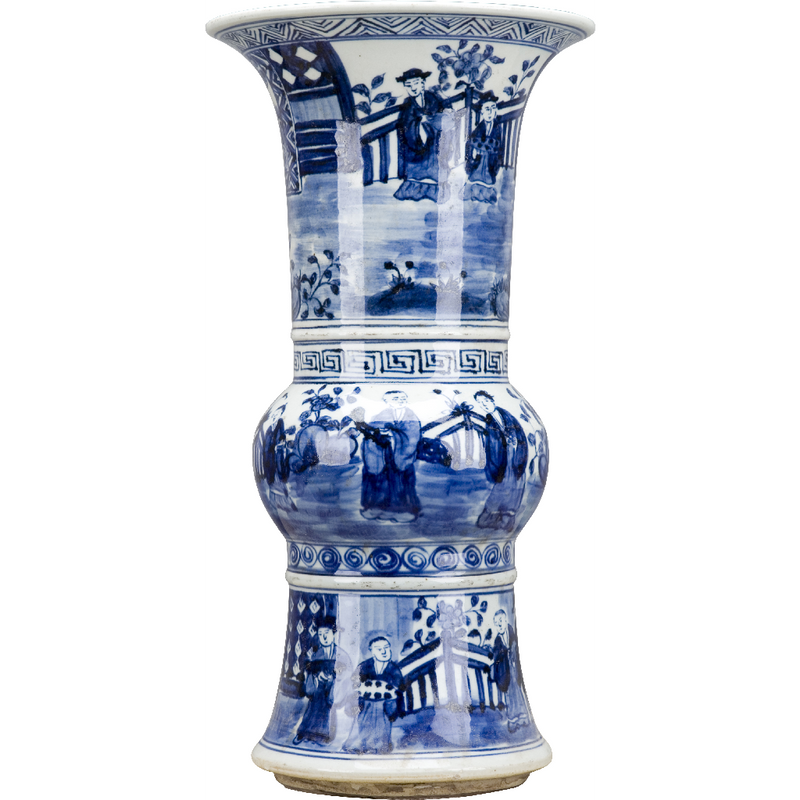 Lovecup Blue And White Flower Porcelain Vase L567
