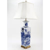 Lovecup Blue and White Classic Square Vase Lamp L763