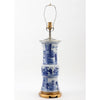 Lovecup Blue and White Classic Vase Lamp with Brass Base L768