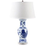 Lovecup Blue and White Fishtail Vase Table Lamp L895