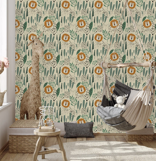Voguish Lions Wallpaper Chic