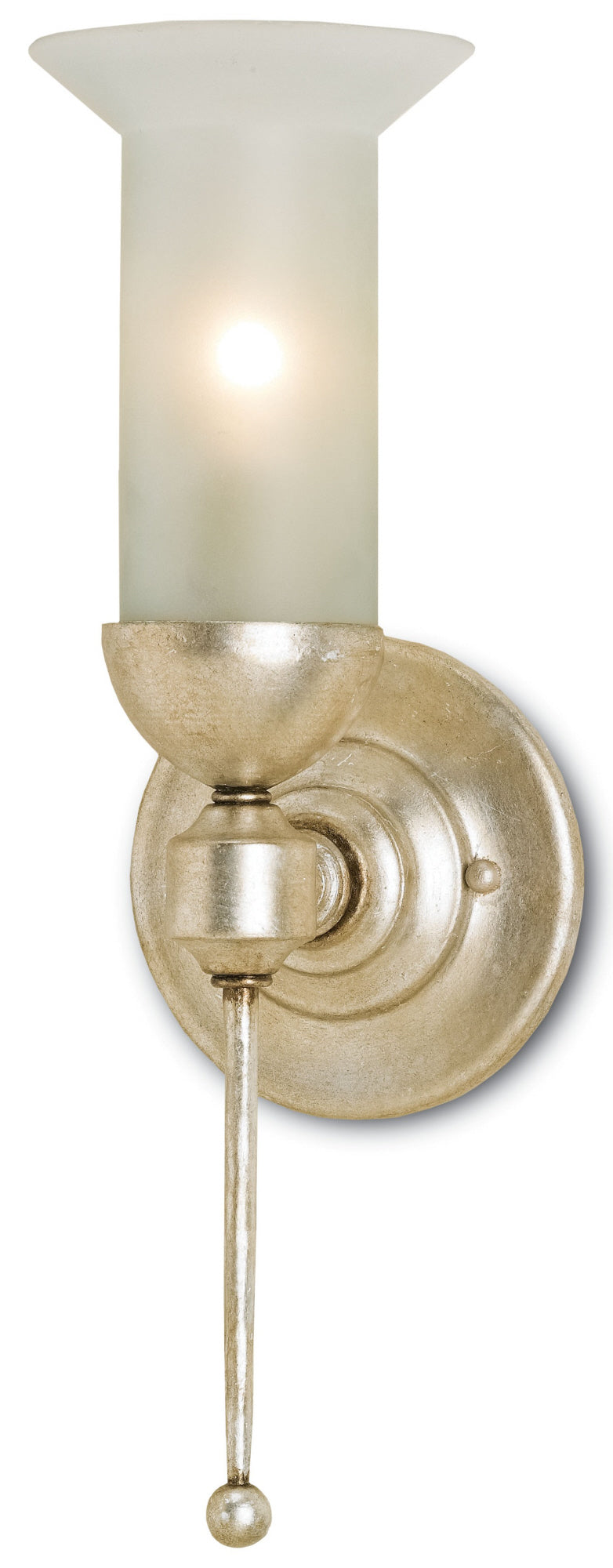 Currey and Company Pristine Wall Sconce, Silver Leaf 5117