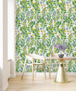 Yellow Flowers with Green Leaves Wallpaper