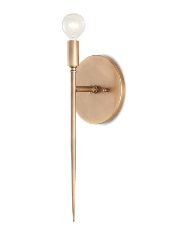Currey and Company Bel Canto Brass Wall Sconce 5800-0007
