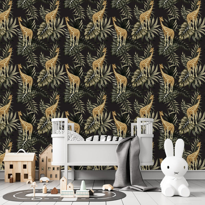 Stylish Giraffe Pattern Wallpaper