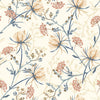 Contemporary Beige Floral Wallpaper Smart Quality
