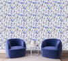 Brightly Blue Leaves Wallpaper