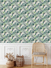 Elegant Green Leaves Wallpaper Fashionable Quality