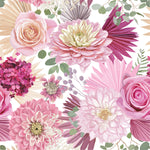 Pink Roses and Asters Wallpaper